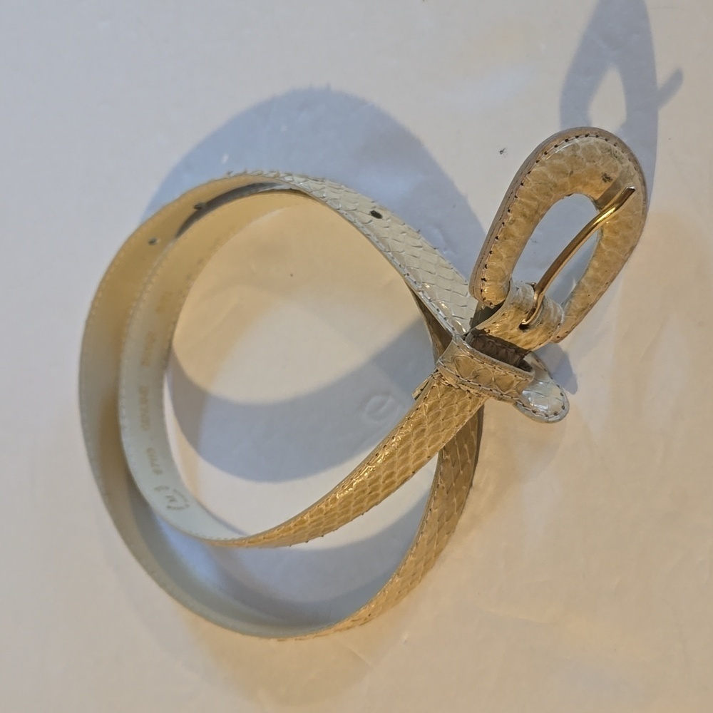 Womens GENUINE Snakeskin Belt Beige/ Cream Sz.M